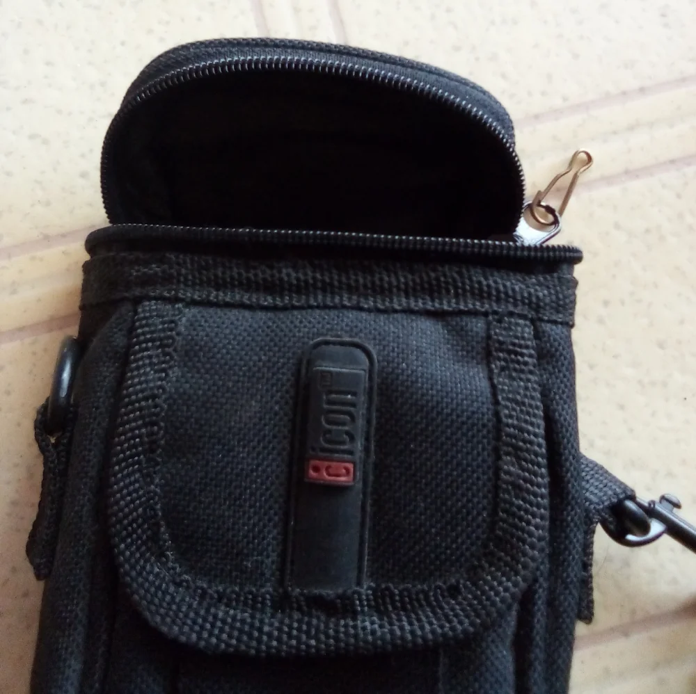 Vintage icon Small Black Digital Camera Case Pouch with Shoulder Strap